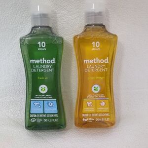 Method Laundry Detergent - Fresh Air (Green) & Ginger Mango (Yellow) - Twin Pack